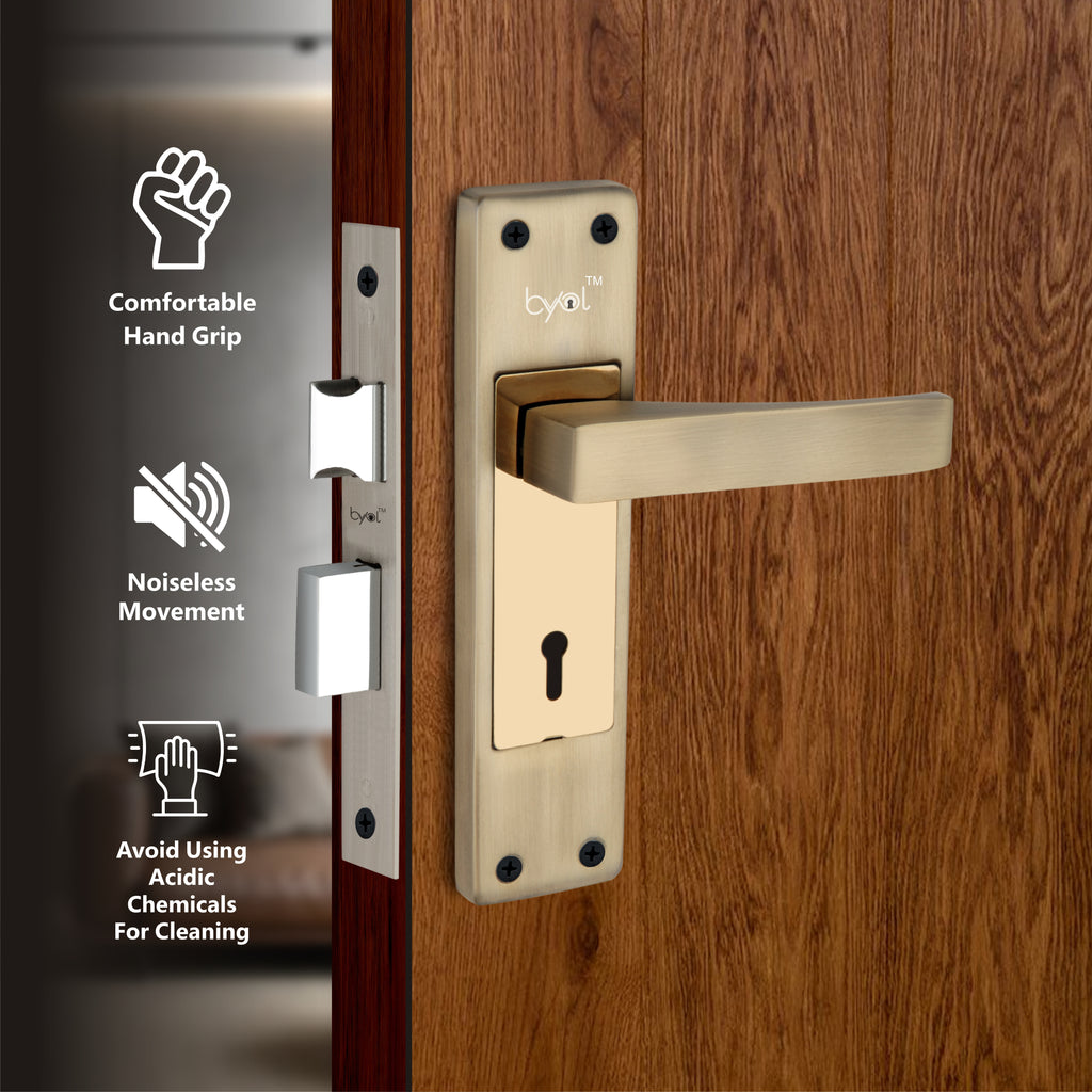 Mortise Lock - Iron Matte Gold Heavy Duty | BYOL™ Door Handle Set